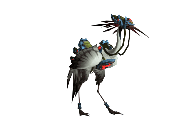 Golden Riding Crane