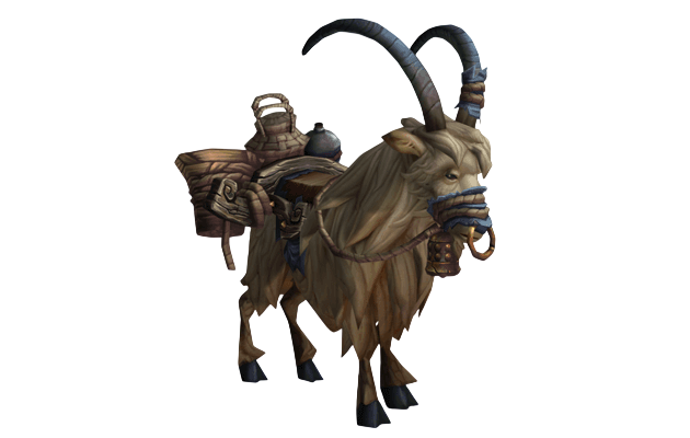 White Riding Goat